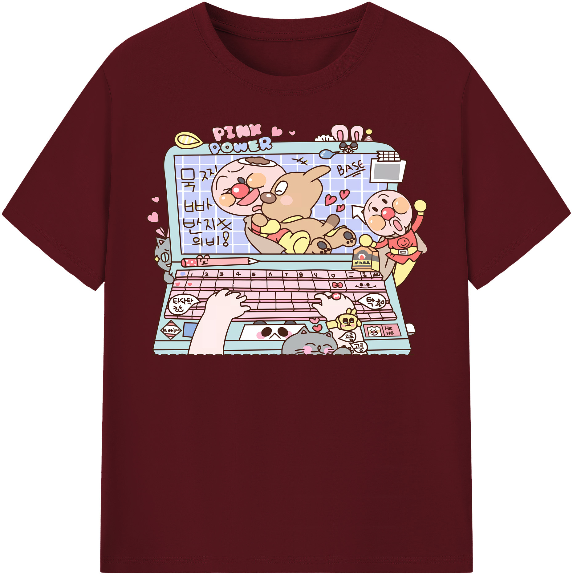 （画像用） アンパンマン Anpanman 綿100％半袖Tシャツ（フロントプリント）
